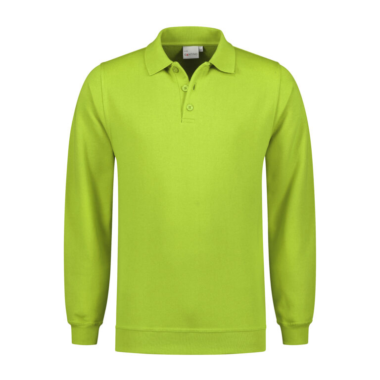 Polosweater Robin limegroen