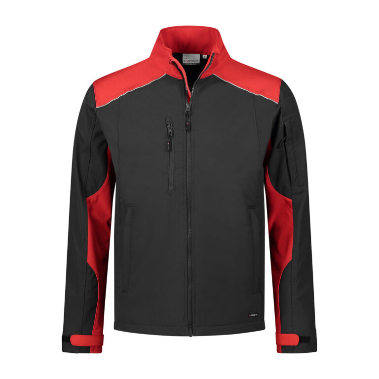 Softshell jack Tour zwart/rood