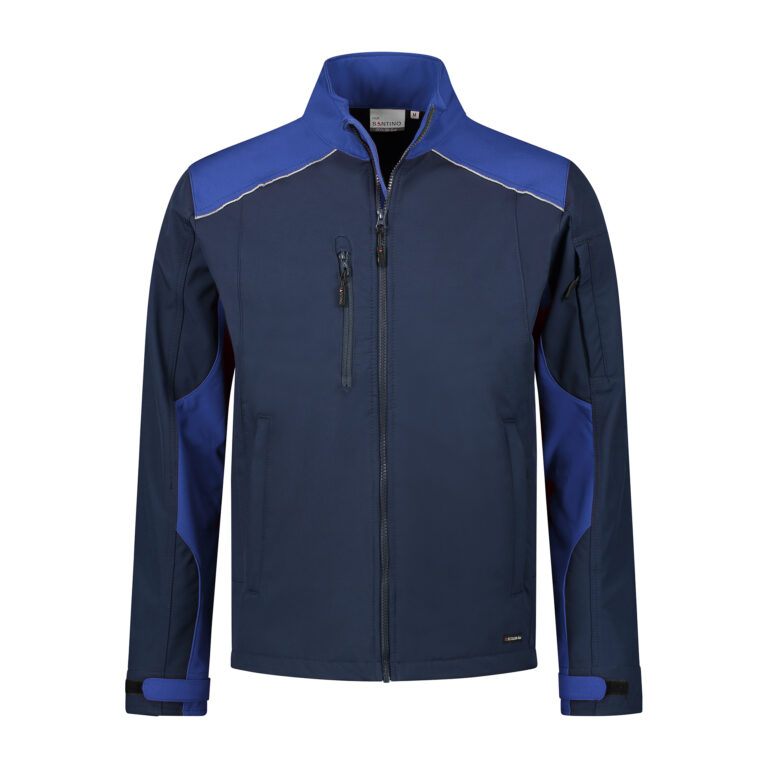 Softshell jack Tour navy/koningsblauw