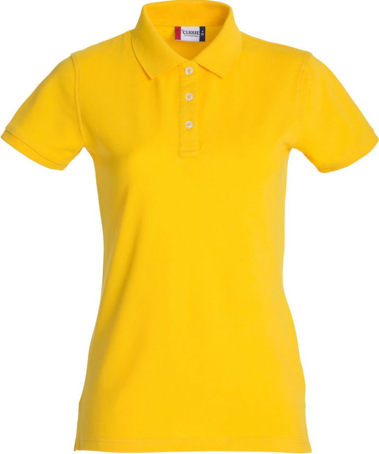 028241 Premium Polo Ladies geel