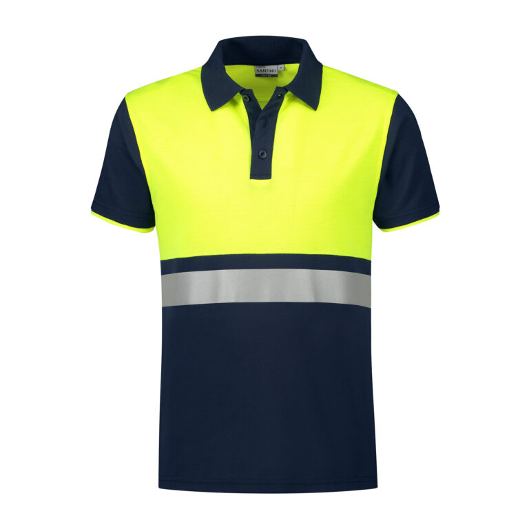 Hi-Vis Polo Hamburg navy/geel