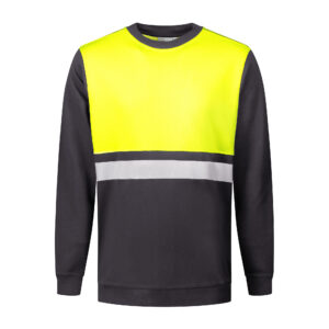 Hi-Vis Sweater Helsinki graphite/geel