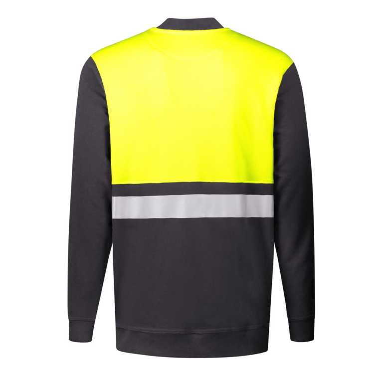 Hi-Vis Sweater Helsinki graphite/geel