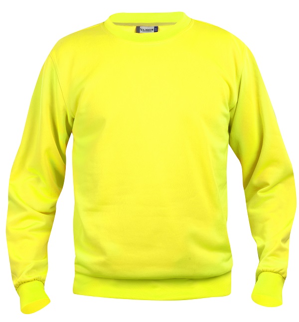 021030 Basic Roundneck Sweater signaalgeel