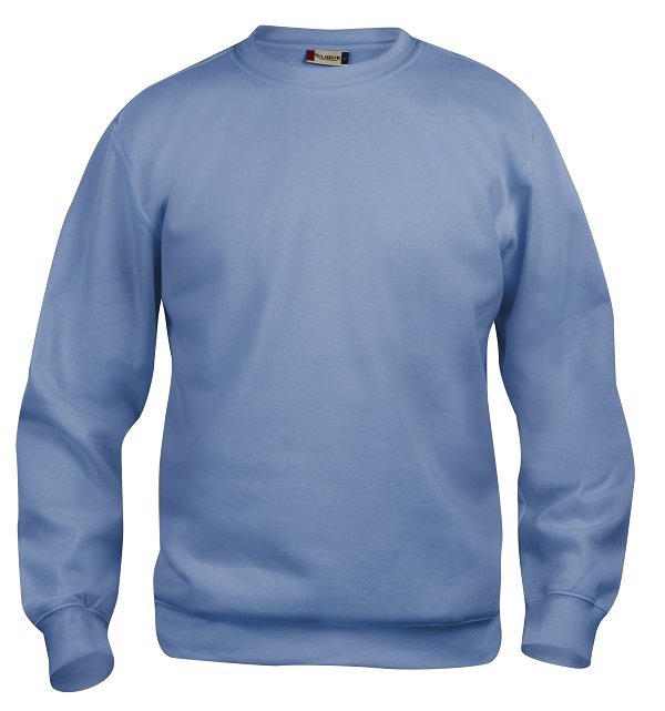 021030 Basic Roundneck Sweater lichtblauw