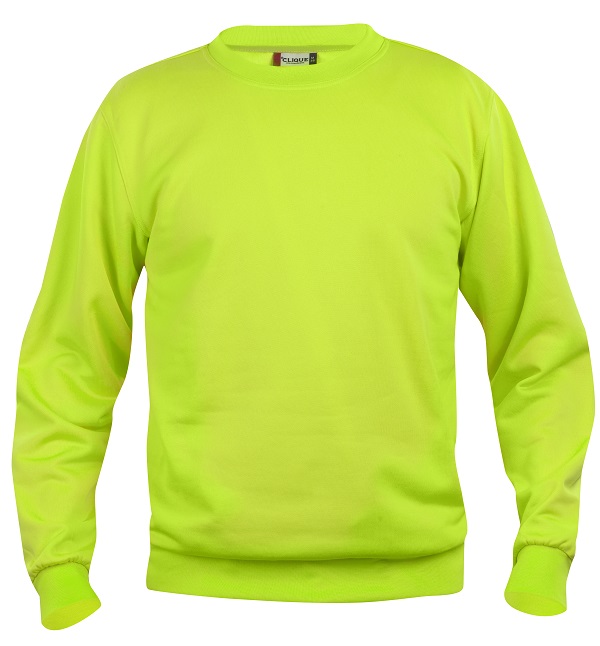 021030 Basic Roundneck Sweater signaalgroen