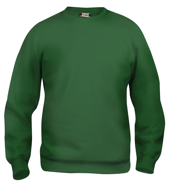 021030 Basic Roundneck Sweater flessengroen