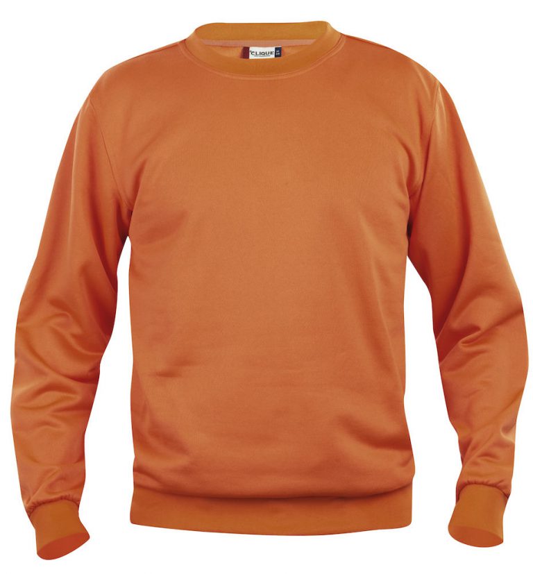 021030 Basic Roundneck Sweater diep oranje
