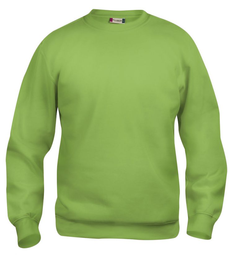 021030 Basic Roundneck Sweater lichtgroen