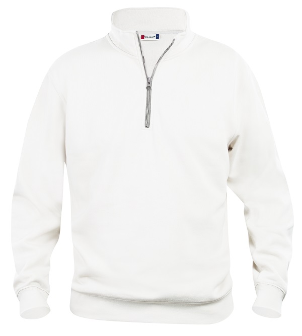021033 Basic Zipsweater signaal wit