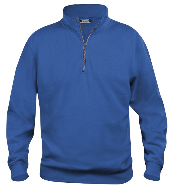 021033 Basic Zipsweater kobalt
