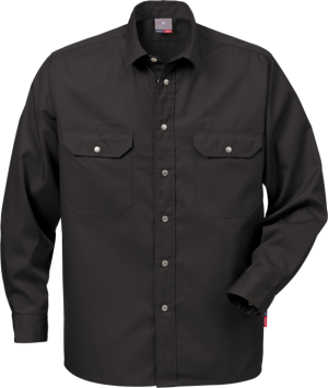 100117 Katoenen overhemd zwart