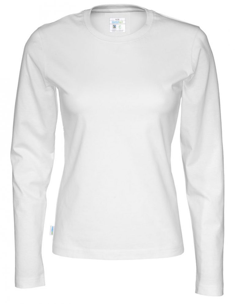 141019 CottoVer T-shirt lady lange mouw white