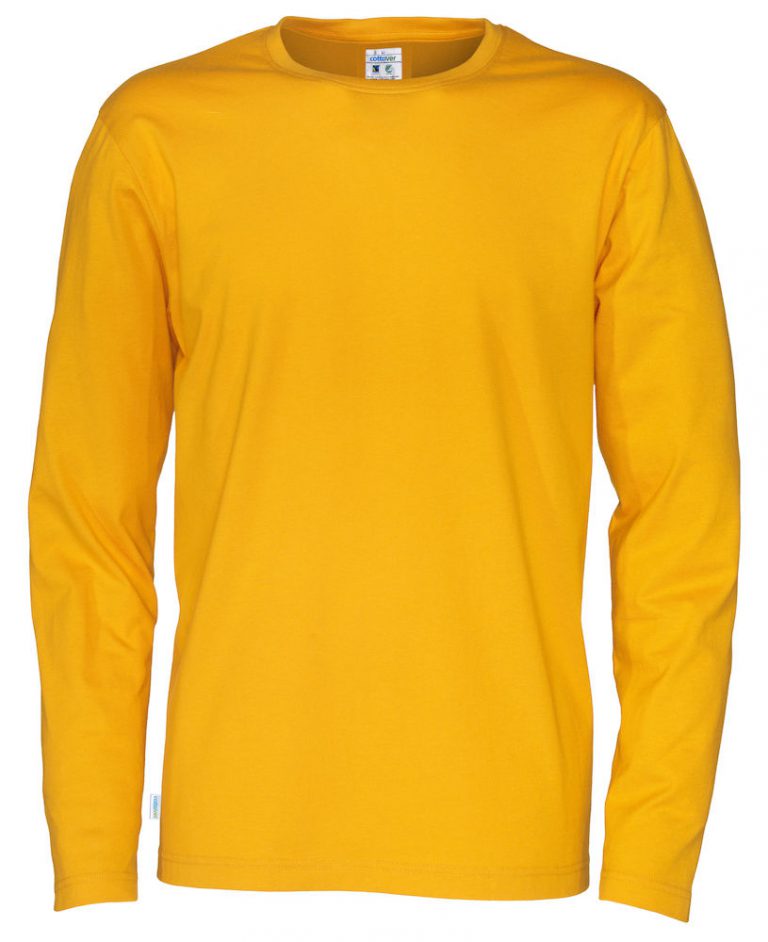 141020 CottoVer T-shirt Man lange mouw yellow