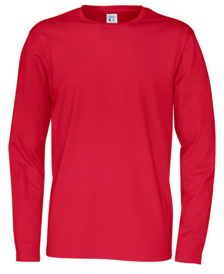 141020 CottoVer T-shirt Man lange mouw red