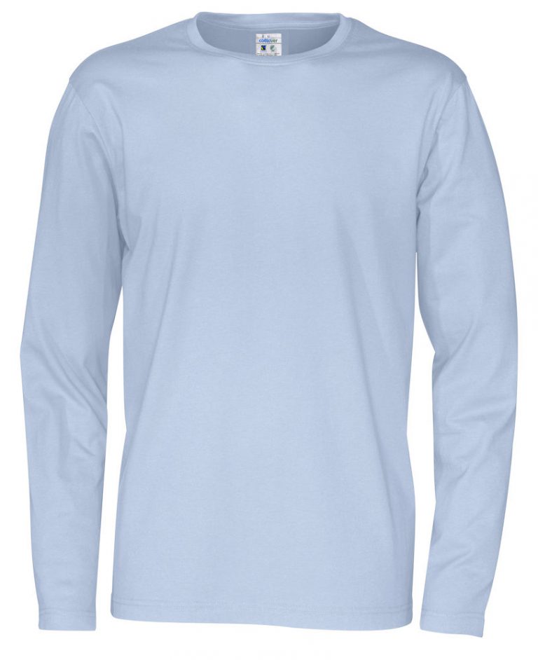 141020 CottoVer T-shirt Man lange mouw sky blue