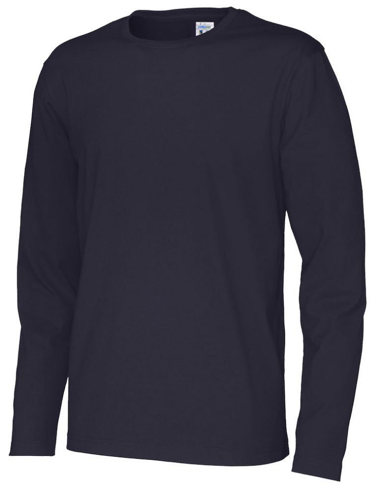 141020 CottoVer T-shirt Man lange mouw navy