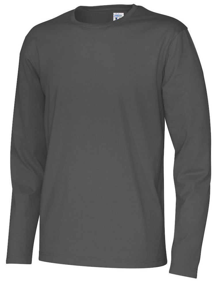 141020 CottoVer T-shirt Man lange mouw charcoal