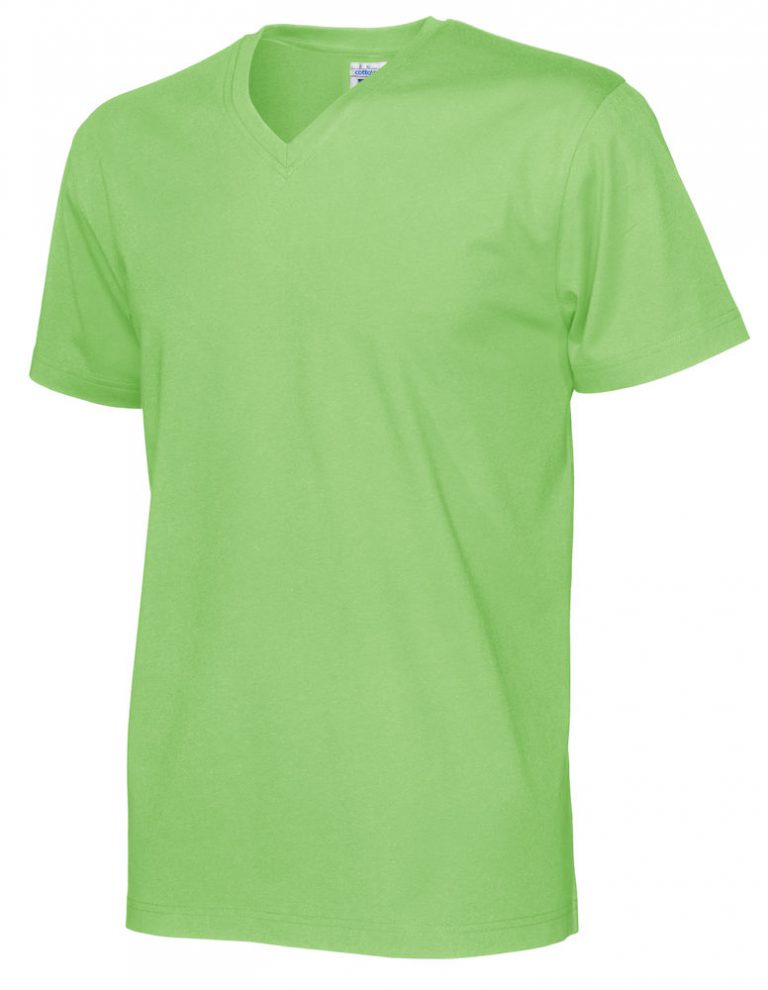 141022 CottoVer T-Shirt V-Hals Man green