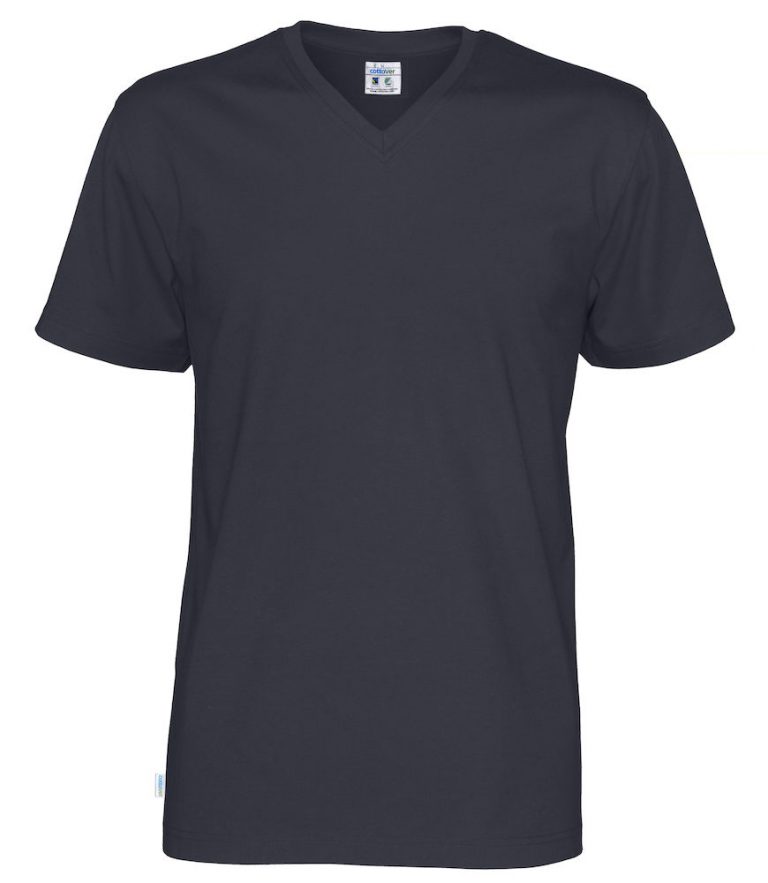 141022 CottoVer T-Shirt V-Hals Man navy