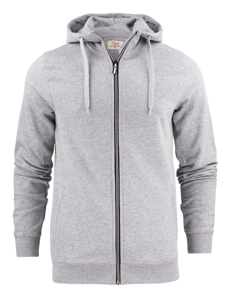 2262051 Hooded sweat jacket OVERHEAD 120 grey melange