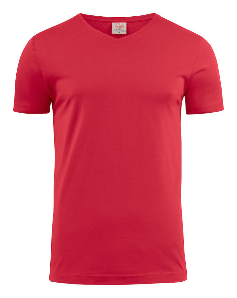 2264024 T-shirt HEAVY V-NECK 400 rood
