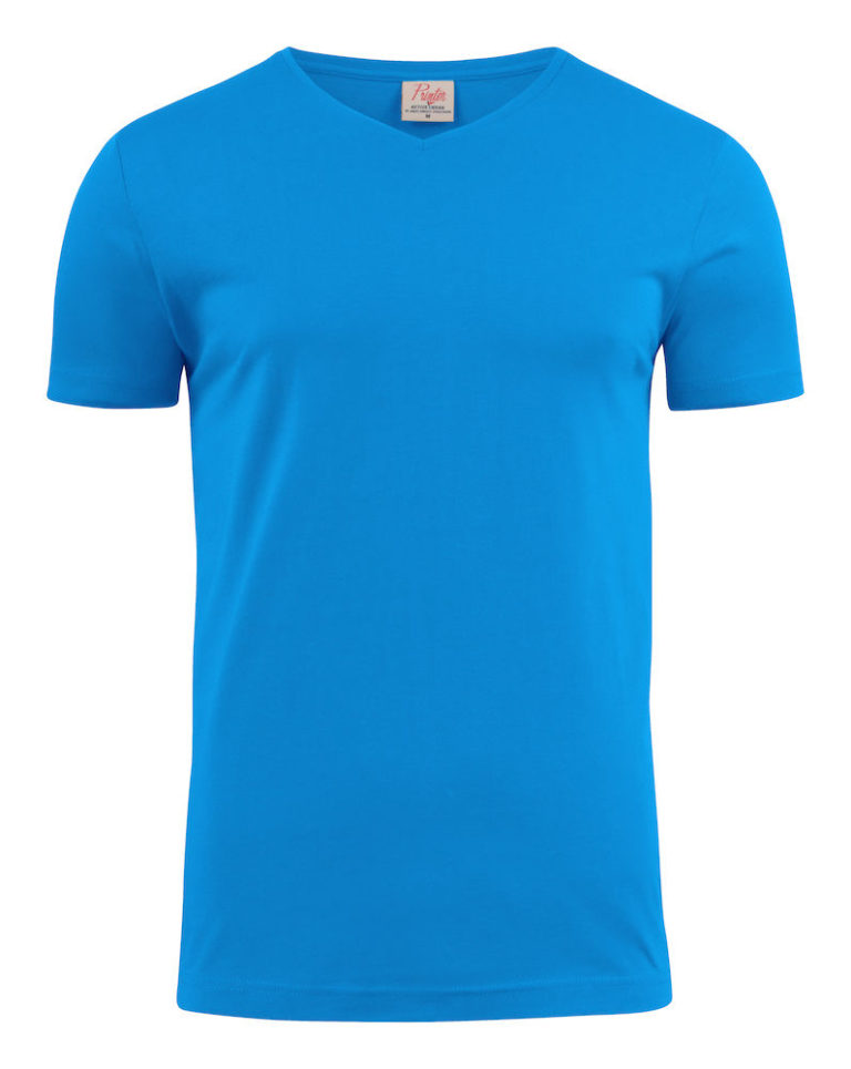 2264024 T-shirt HEAVY V-NECK 632 oceaanblauw