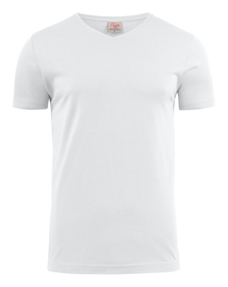 2264024 T-shirt HEAVY V-NECK 100 wit