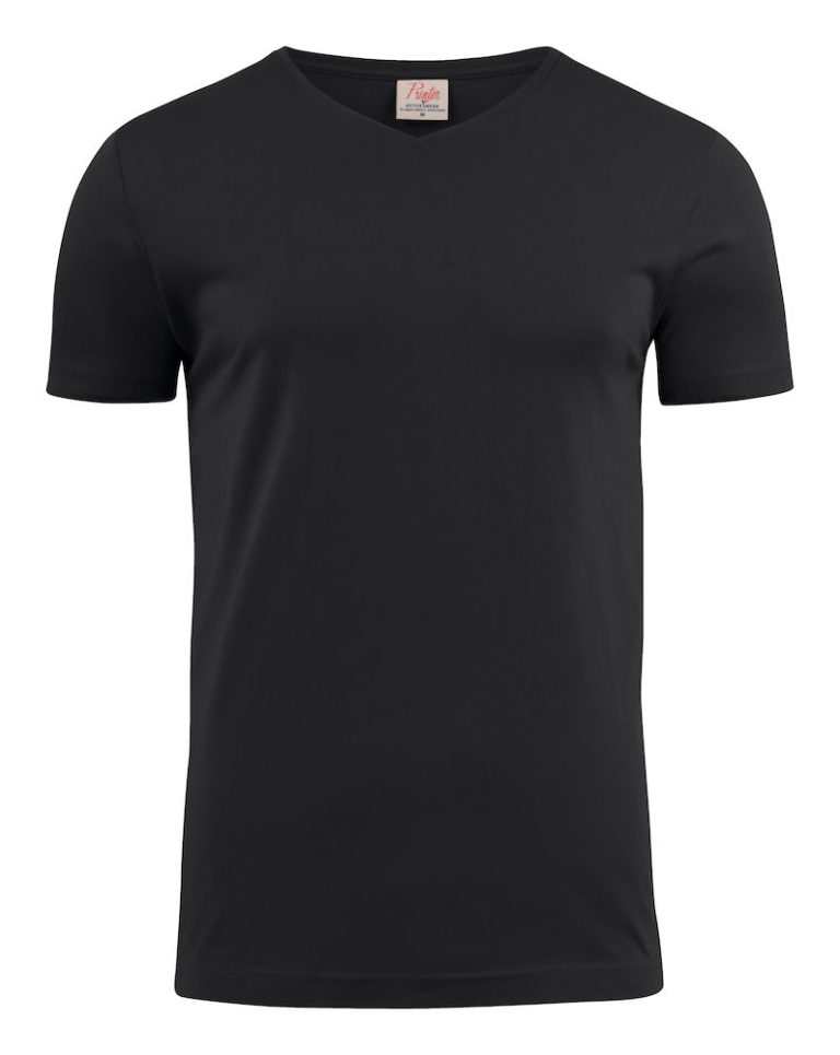 2264024 T-shirt HEAVY V-NECK 900 zwart