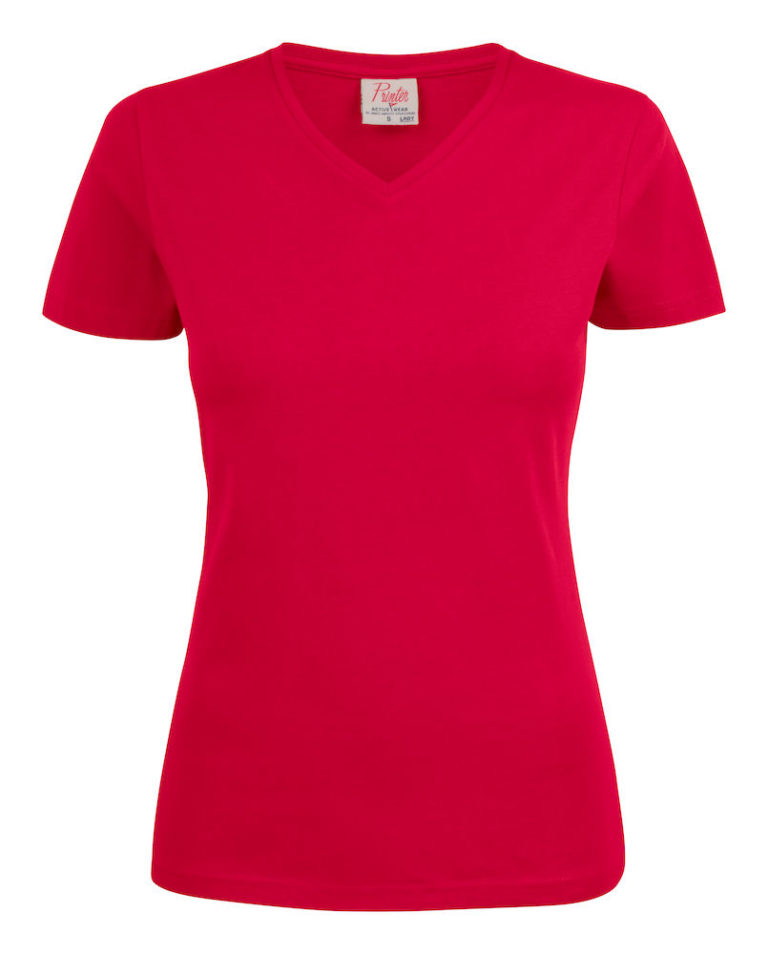 2264025 T-shirt HEAVY V-NECK LADY 400 rood