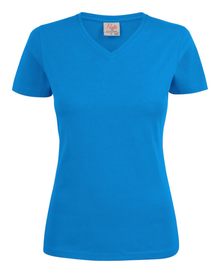 2264025 T-shirt HEAVY V-NECK LADY 632 oceaanblauw