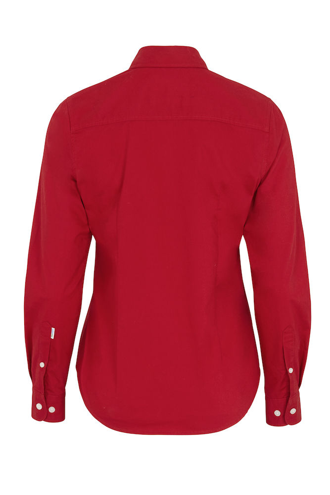 141037 Twill overhemd lady rood