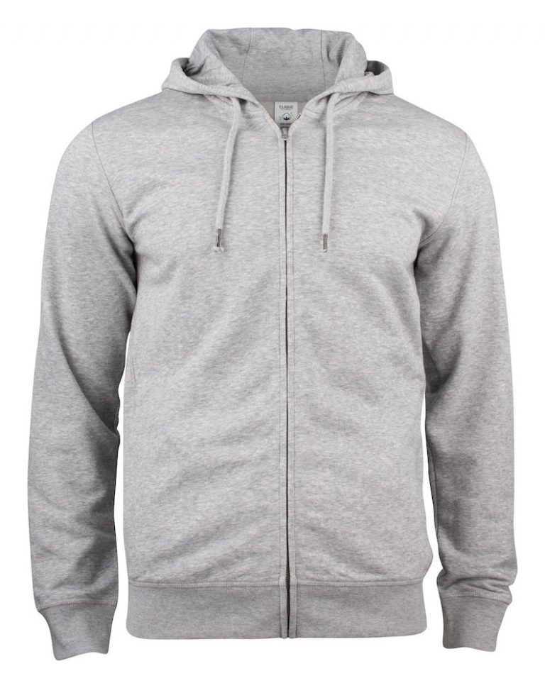 021004 Premium OC Hoody full zip 95 grey melange