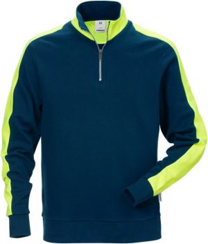 111263 Sweatshirt met korte rits donkerblauw