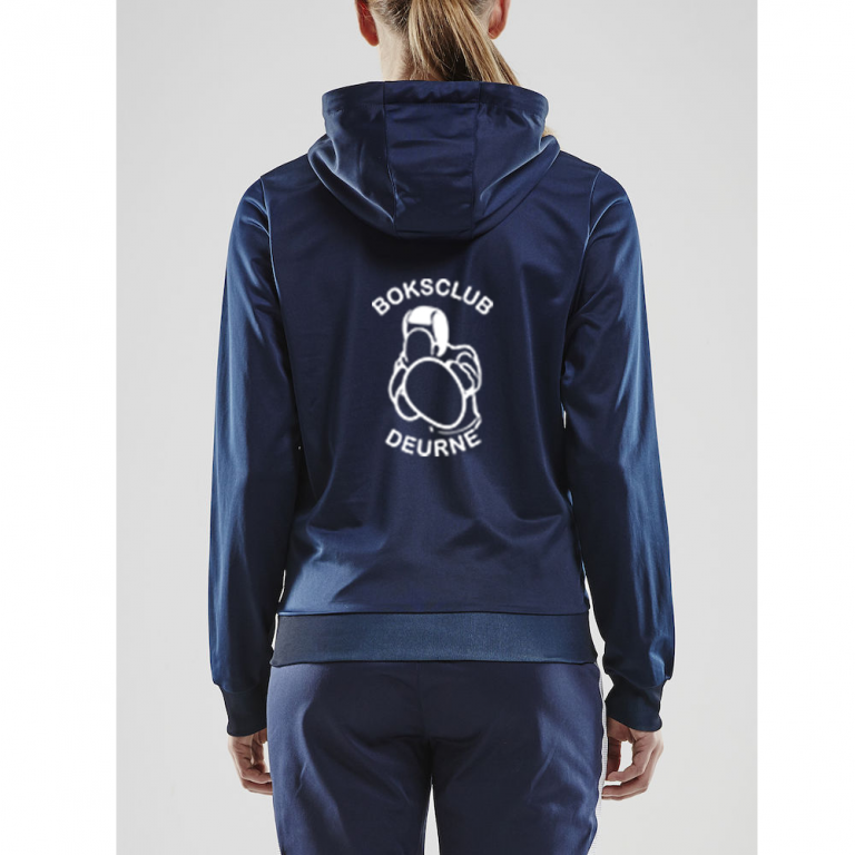 Dames hooded trainingsjack (Boksclub Deurne)