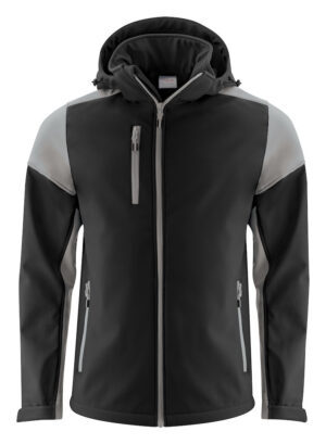 2261065 Prime Softshell jas zwart/staalgrijs