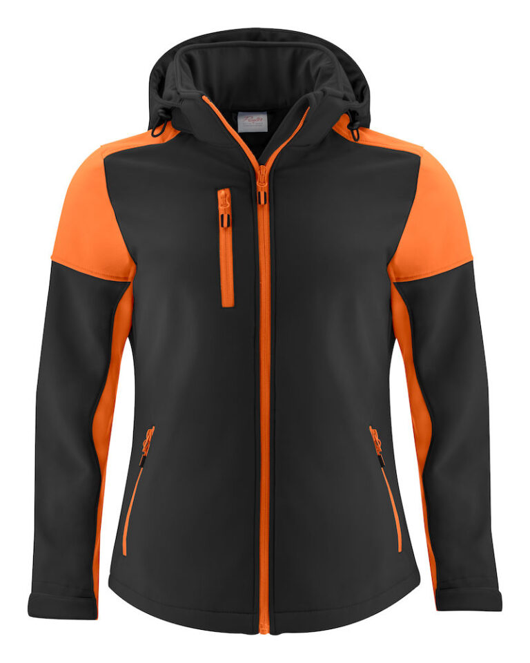 2261066 Prime Softshell jas Lady zwart/oranje