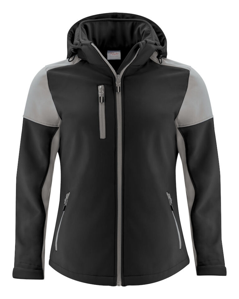 2261066 Prime Softshell jas Lady zwart/staalgrijs