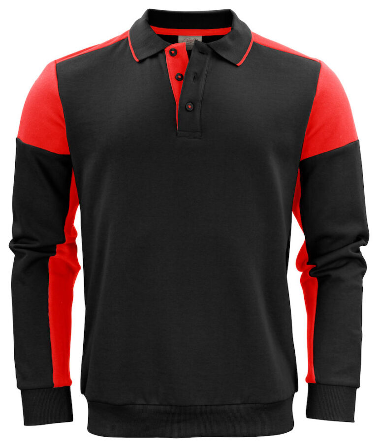 2262060 Prime Polosweater zwart/rood