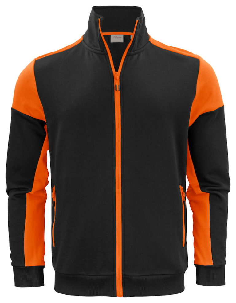 2262061 Prime Sweatvest zwart/oranje