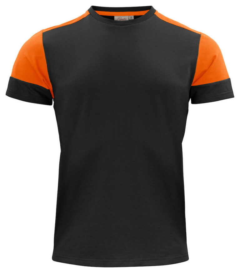 2264030 Prime T-shirt zwart/oranje