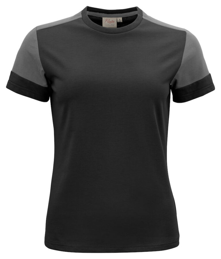 2264031 Prime T-shirt Lady zwart/staalgrijs