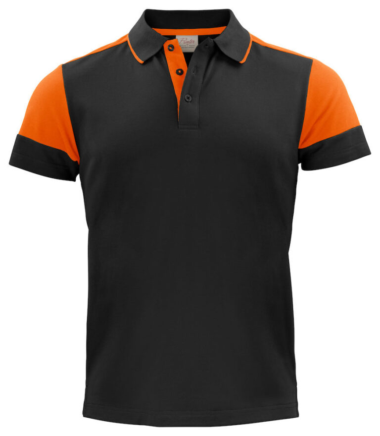 2265024 Prime Polo zwart/oranje