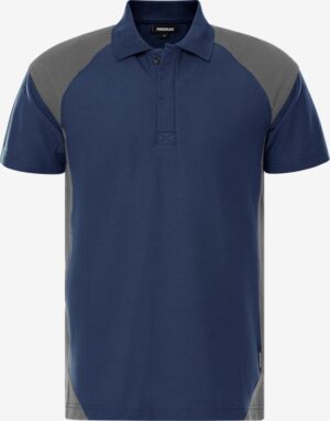 300509 Heavy poloshirt 7047 GPM 586 Marineblauw/grijs
