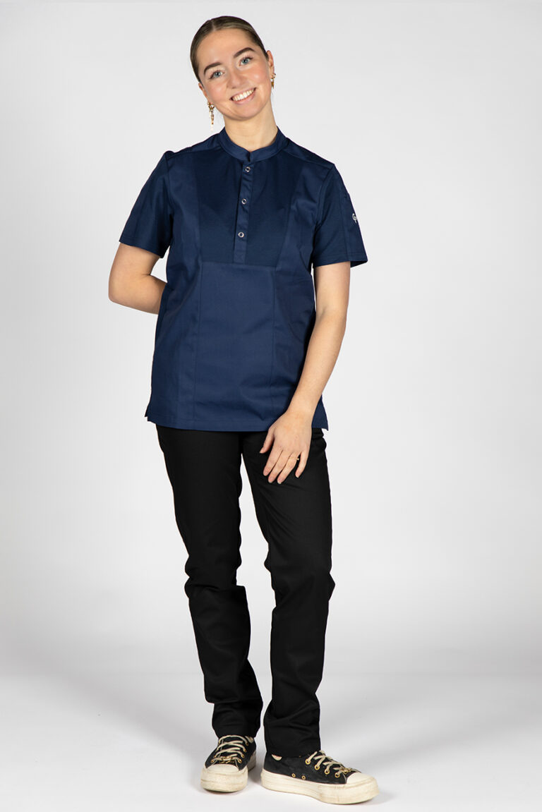 Cheffix koksbuis Liv kortemouw navy 1