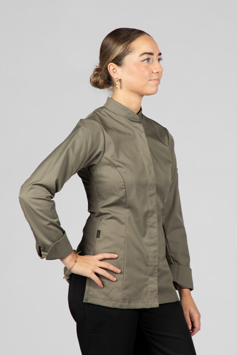 Cheffix koksbuis Vina langemouw olive green 2