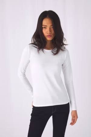 Dusol dames T-shirt wit lange mouw